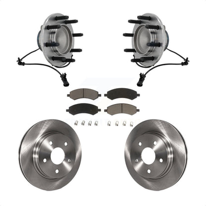 Hub Bearing Brake Rotor Pad Front Kit For 07-08 Dodge Ram 1500 With 8 Lug Wheels