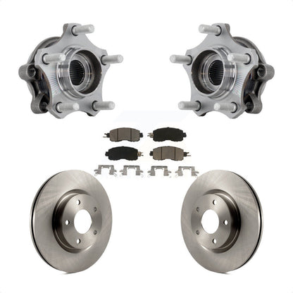 Hub Bearing Assembly Disc Brake Rotor Pads Front Kit For 2019-2023 Nissan Altima