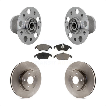 Hub Bearing Brake Rotor & Pads Front Kit For Mercedes-Benz C300 E350 C350 SLC300
