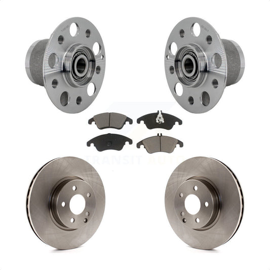 Hub Bearing Brake Rotor & Pads Front Kit For Mercedes-Benz C300 E350 C350 SLC300