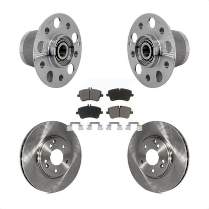 Hub Bearing Disc Brake Rotor Pads Front Kit For 2006-2007 Mercedes-Benz C350 RWD