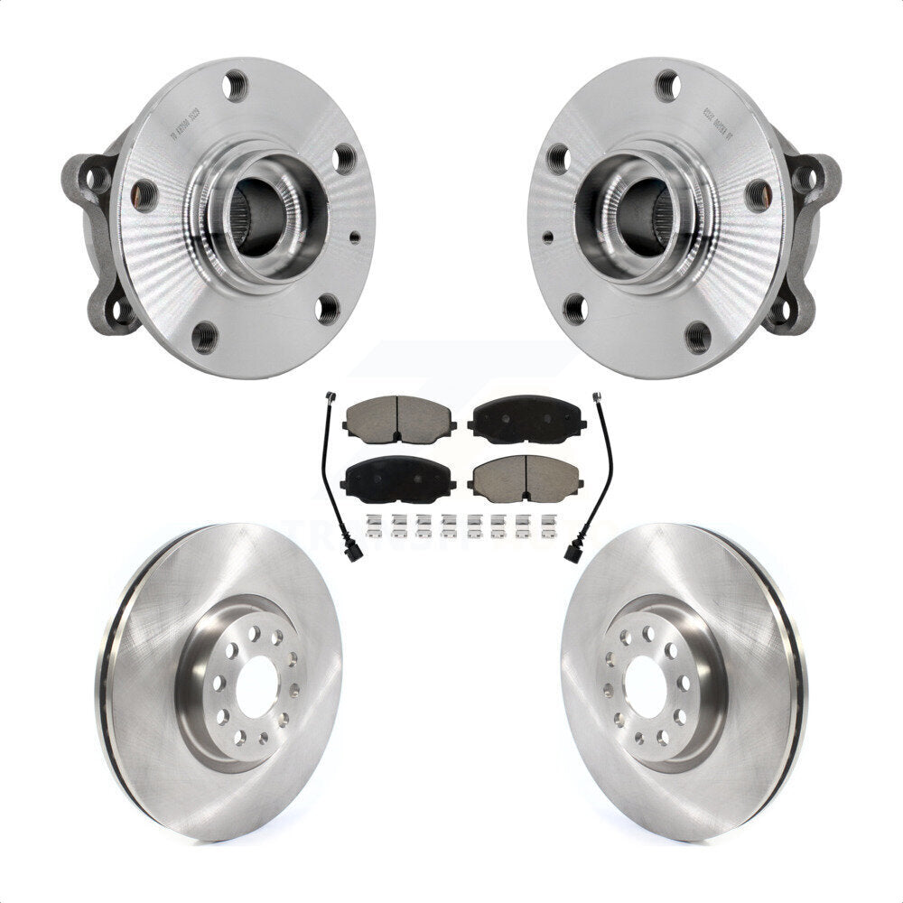 Hub Bearing Assembly Brake Rotor Pads Front Kit For Volkswagen Atlas Cross Sport