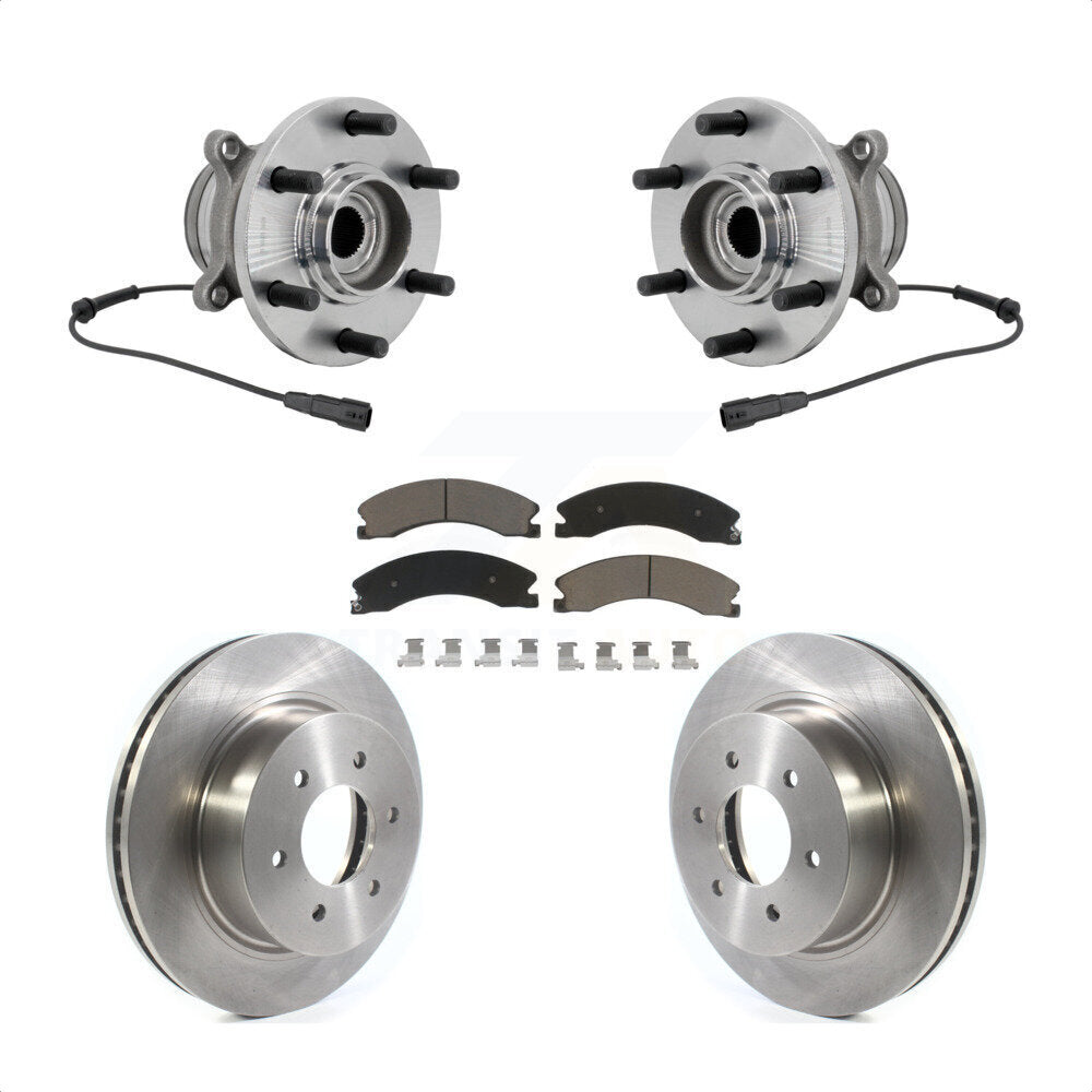 Hub Bearing Assembly Disc Brake Rotors And Pads Front Kit For Nissan TITAN XD