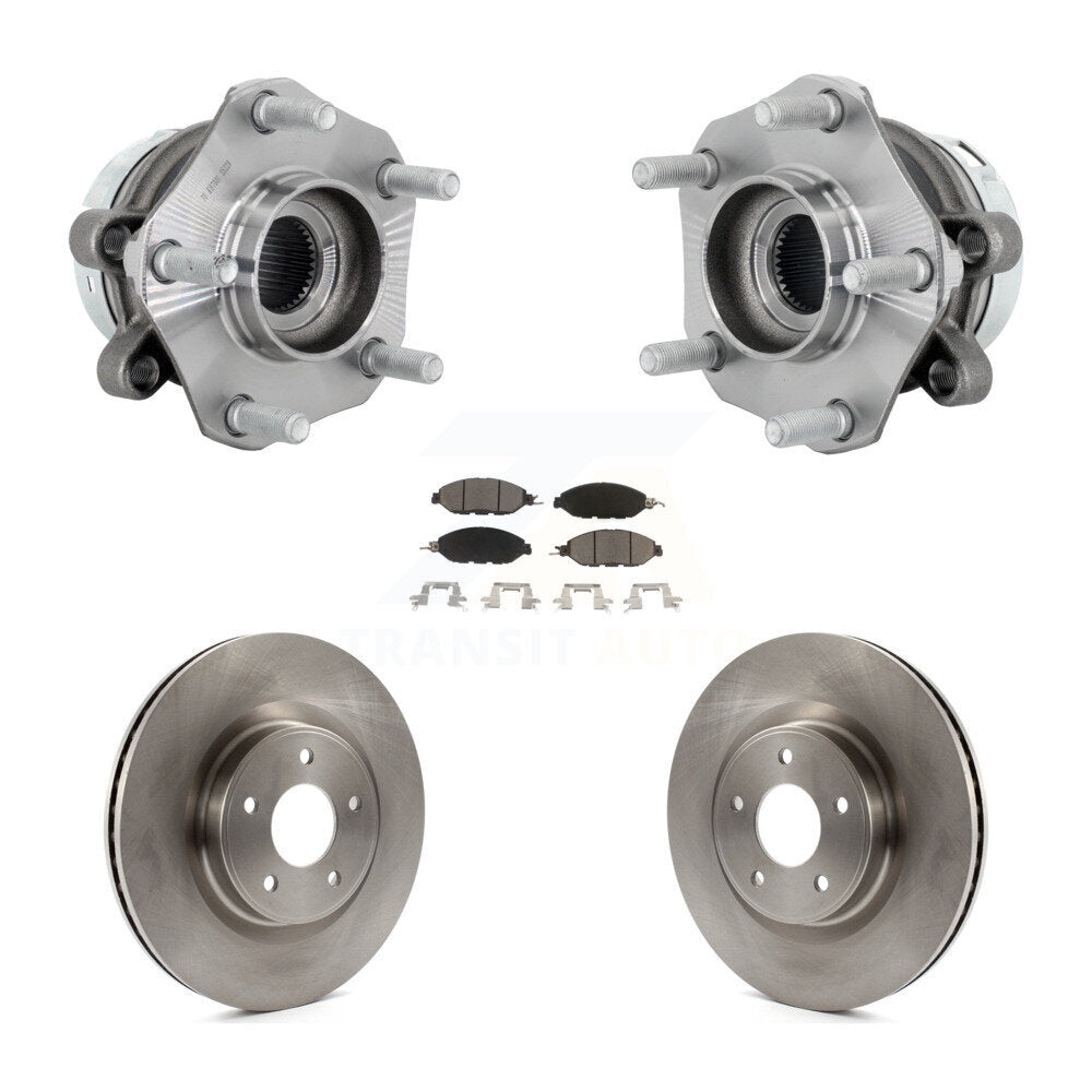 Hub Bearing Assembly Disc Brake Rotors And Pads Front Kit For Nissan Murano