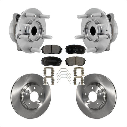 Hub Bearing Assembly Disc Brake Rotor Pads Front Kit For Hyundai Kona Kia Seltos