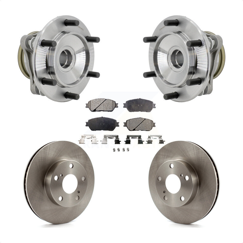 Hub Bearing Brake Rotor Pads Front Kit For 05-15 Toyota Tacoma With 5 Lug Wheels