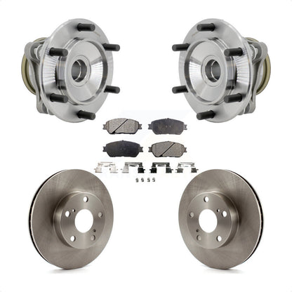 Hub Bearing Brake Rotor Pads Front Kit For 05-15 Toyota Tacoma With 5 Lug Wheels
