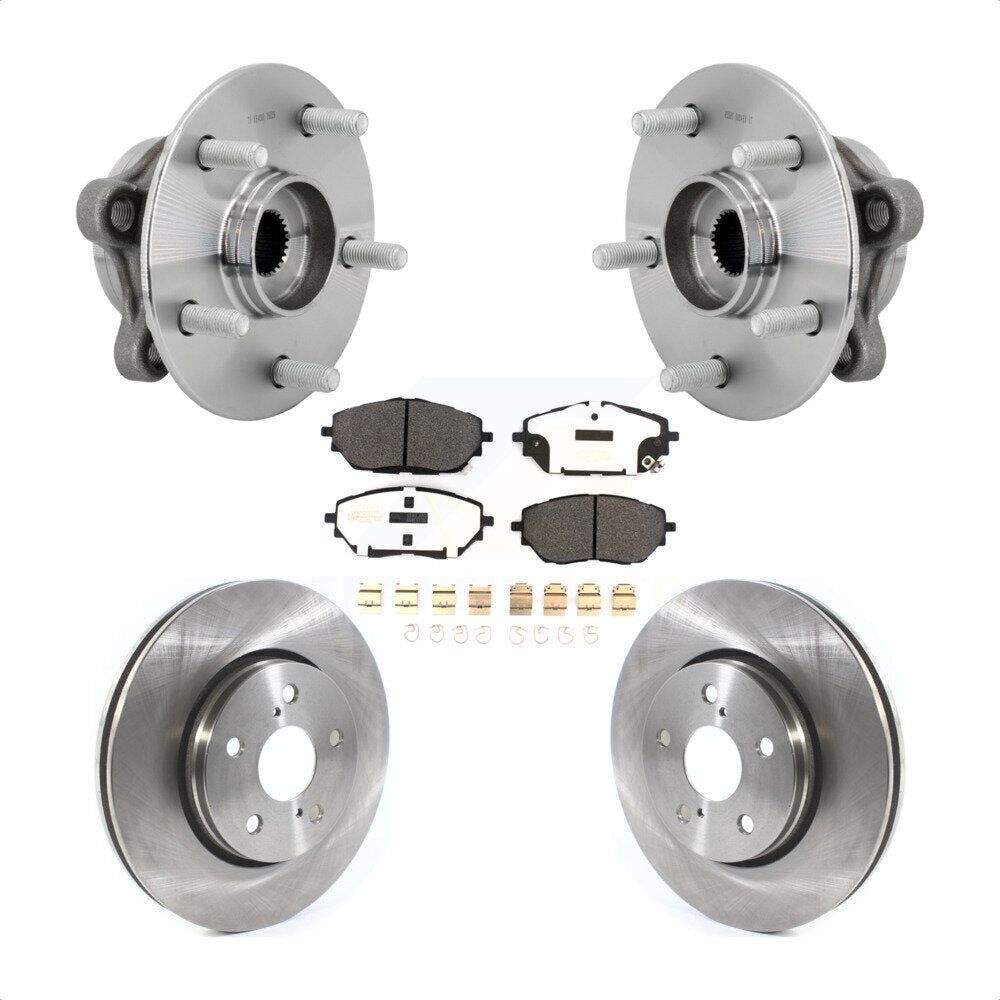 Hub Bearing Assembly Disc Brake Rotors And Pads Front Kit For Toyota C-HR