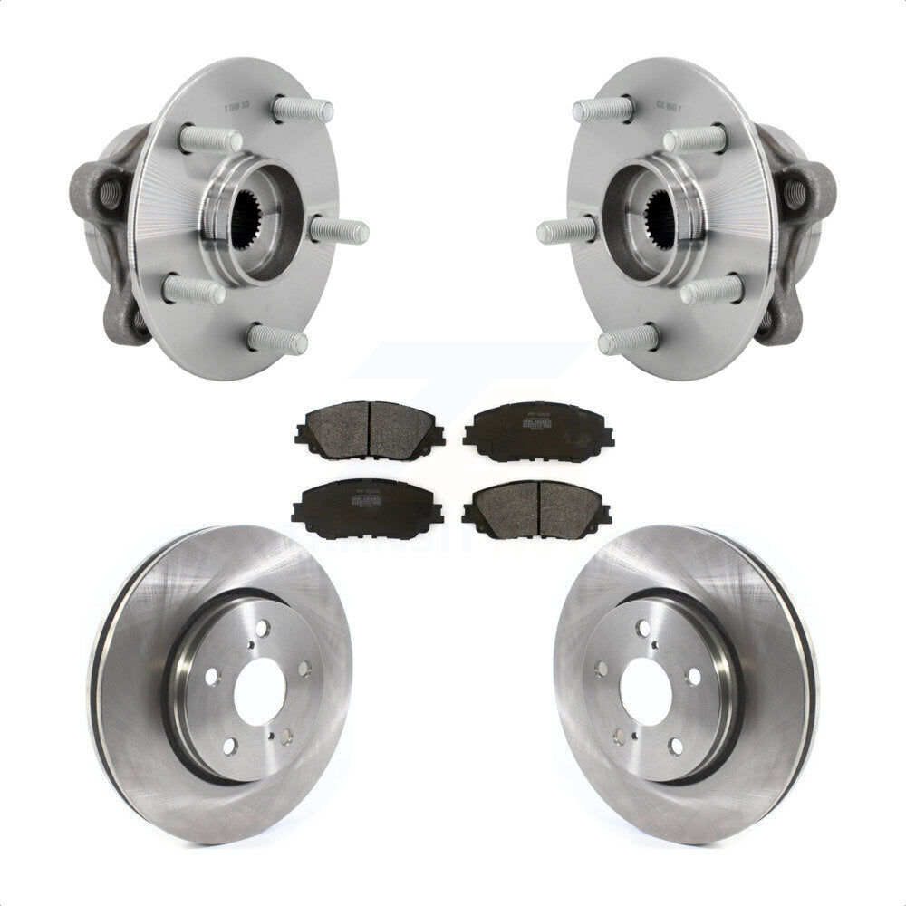 Hub Bearing Assembly Disc Brake Rotors And Pads Front Kit For Toyota C-HR