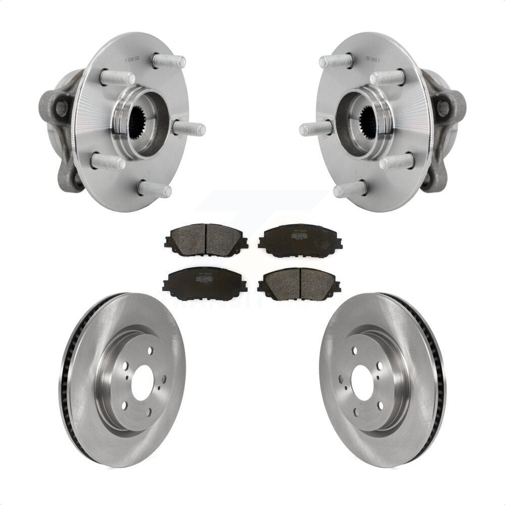 Hub Bearing Disc Brake Rotor & Pads Front Kit For Toyota C-HR Lexus UX250h UX200
