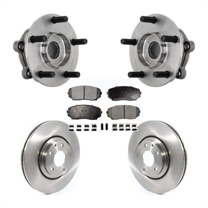 Hub Bearing Assembly Disc Brake Rotor And Pad Front Kit For 2016-2023 Mazda CX-9