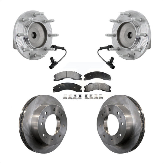 Hub Bearing Brake Rotor Pad Front Kit For GMC Chevrolet Sierra 2500 HD Silverado