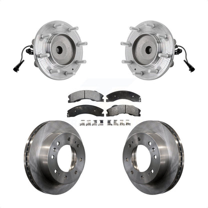 Hub Bearing Brake Rotor Pad Front Kit For GMC Sierra 3500 HD Chevrolet Silverado