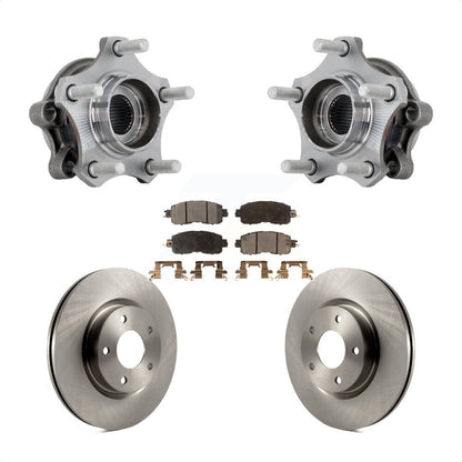 Hub Bearing Assembly Disc Brake Rotor Pads Front Kit For 2019-2023 Nissan Altima