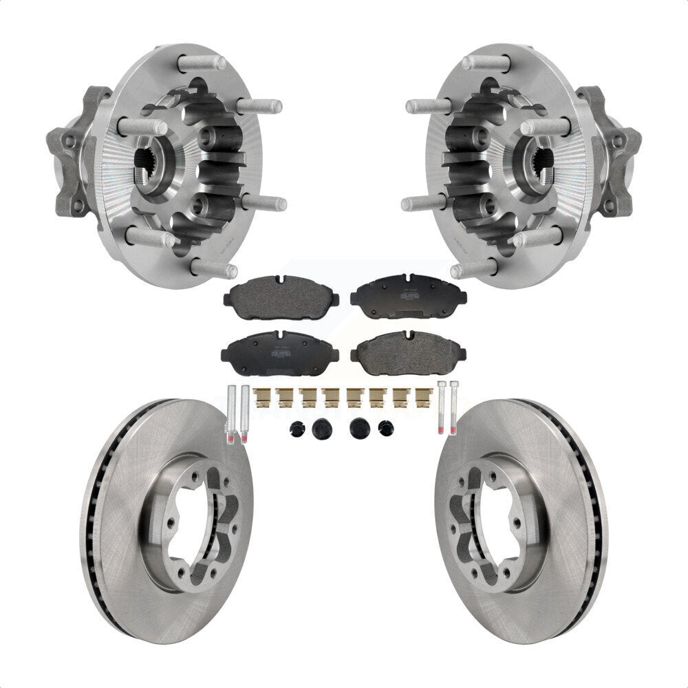 Hub Bearing Disc Brake Rotor Pads Front Kit For Ford Transit-250 Transit-350 AWD