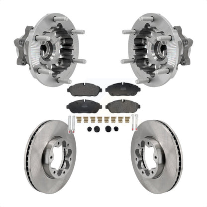 Hub Bearing Disc Brake Rotor Pads Front Kit For Ford Transit-250 Transit-350 AWD