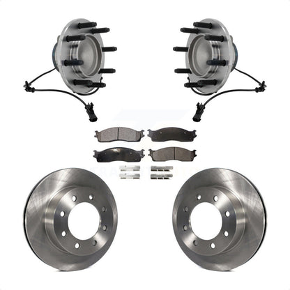Hub Bearing Assembly Disc Brake Rotor Pad Front Kit For Dodge Ram 1500 3500 2500