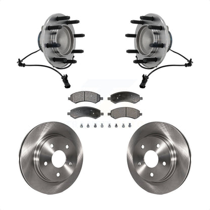 Hub Bearing Brake Rotor Pad Front Kit For 07-08 Dodge Ram 1500 With 8 Lug Wheels