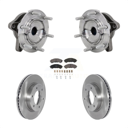 Hub Bearing Assembly Brake Rotor And Pad Front Kit For 2019-2023 Ford Ranger 4WD