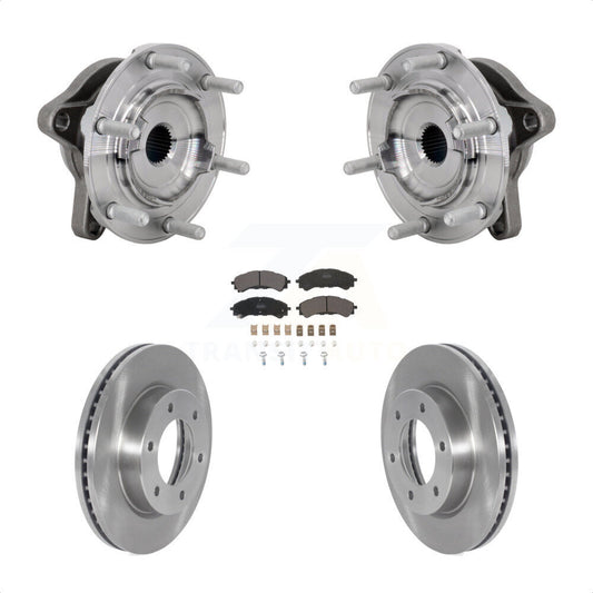 Hub Bearing Assembly Brake Rotor And Pad Front Kit For 2019-2023 Ford Ranger 4WD