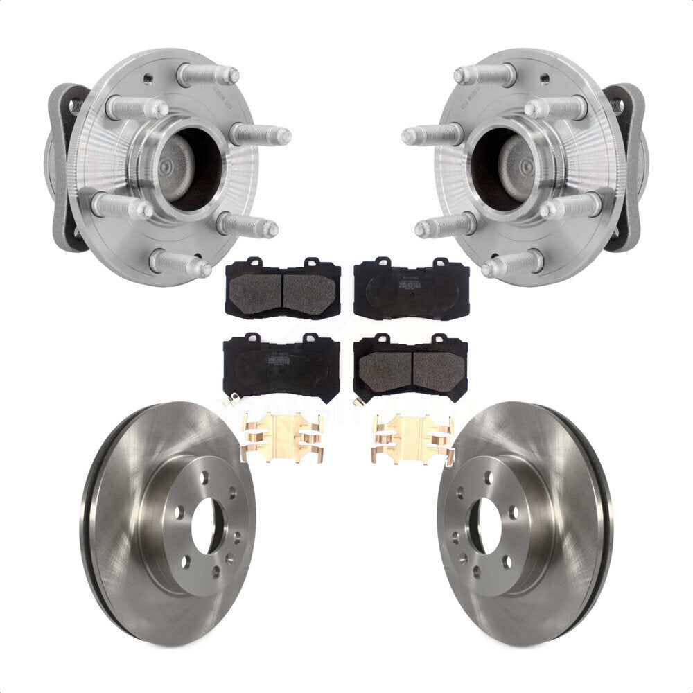 Hub Bearing Disc Brake Rotor Pad Front Kit For Chevrolet Colorado GMC Canyon RWD