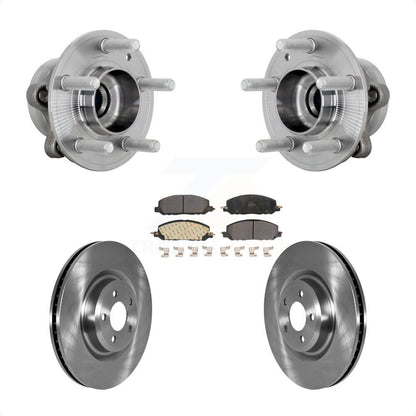 Hub Bearing Brake Rotor & Pad Front Kit For Ford Explorer Lincoln Aviator Police