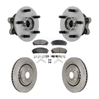Hub Bearing Assembly Disc Brake Rotor Pads Front Kit For 2021-2023 Toyota Sienna
