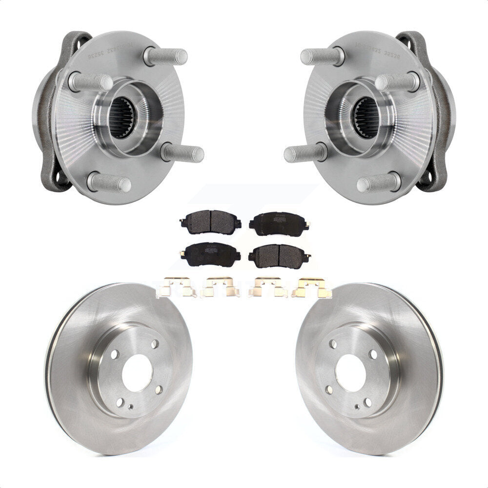Hub Bearing Assembly Disc Brake Rotor & Pads Front Kit For Toyota Yaris iA Scion
