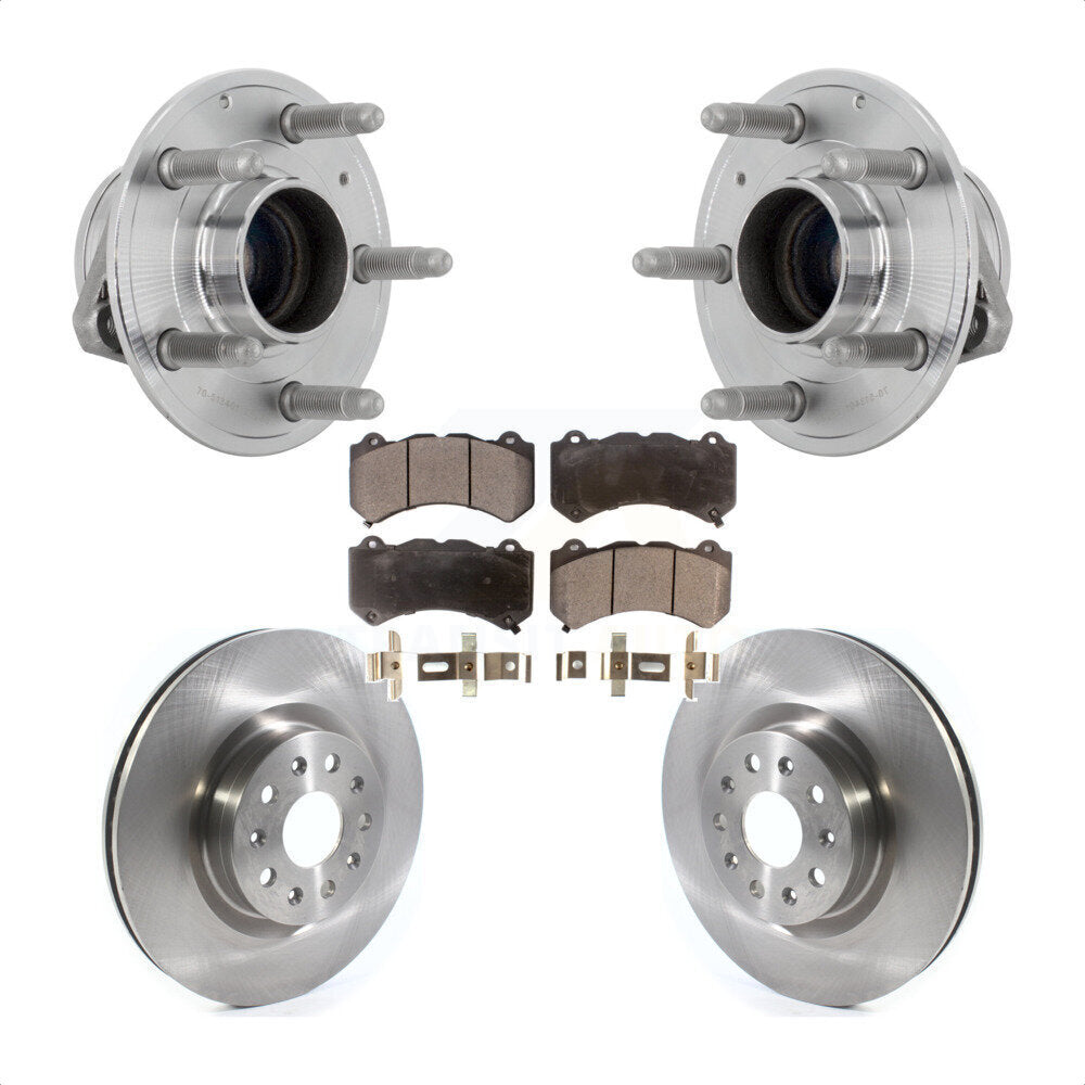 Hub Bearing Assembly Disc Brake Rotors And Pads Front Kit For Cadillac CTS