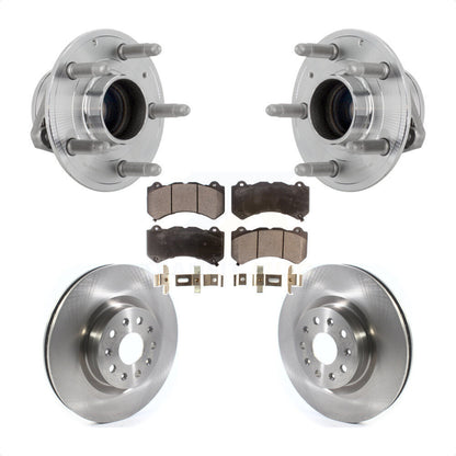 Hub Bearing Assembly Disc Brake Rotors And Pads Front Kit For Cadillac CTS