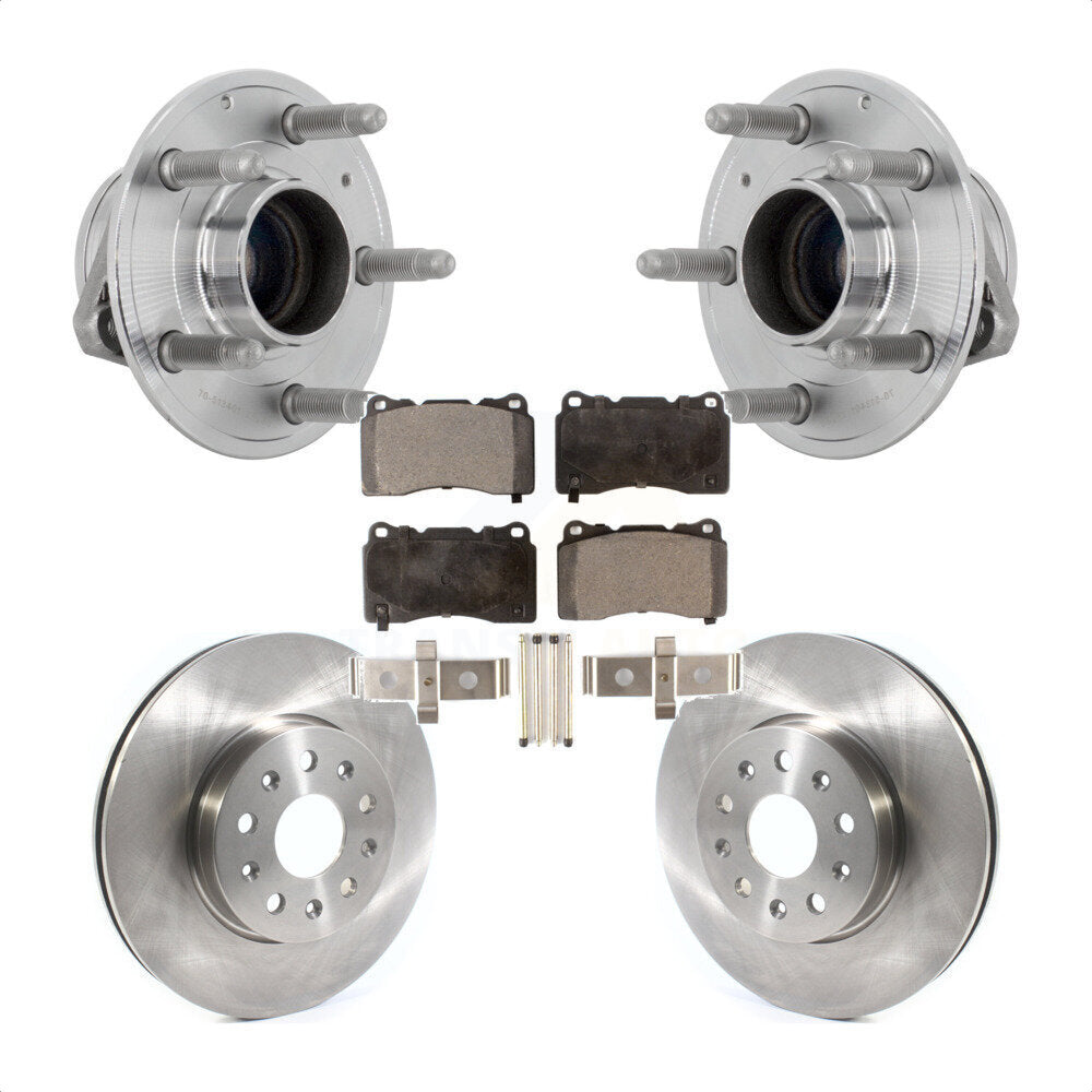 Hub Bearing Disc Brake Rotor Pad Front Kit For Chevrolet Camaro Cadillac CTS CT6
