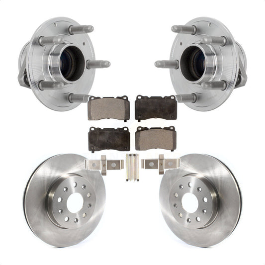 Hub Bearing Disc Brake Rotor Pad Front Kit For Chevrolet Camaro Cadillac CTS CT6