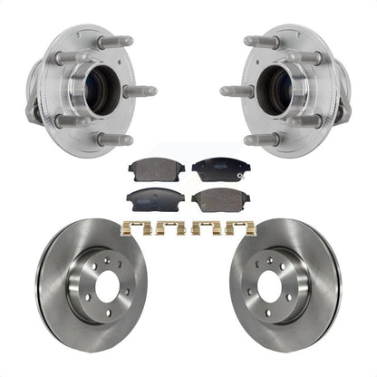 Hub Bearing Assembly Disc Brake Rotors And Pads Front Kit For Cadillac ATS