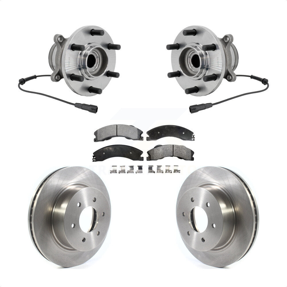 Hub Bearing Assembly Disc Brake Rotors And Pads Front Kit For Nissan TITAN XD