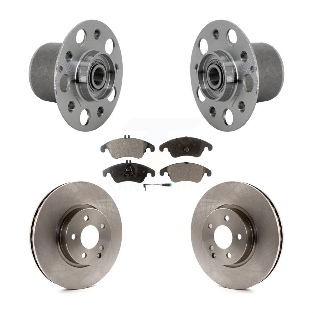 Hub Bearing Assembly Brake Rotor Pads Front Kit For Mercedes-Benz E350 E400 E250