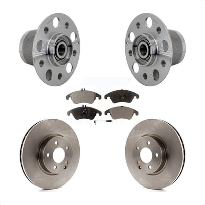 Hub Bearing Brake Rotor & Pads Front Kit For Mercedes-Benz C300 E350 C350 SLC300