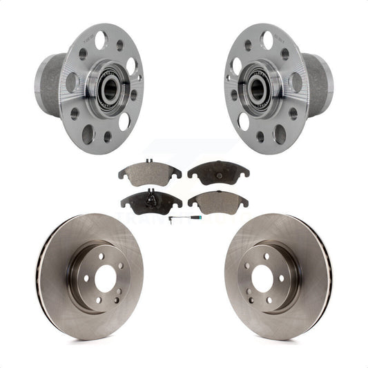 Hub Bearing Brake Rotor & Pads Front Kit For Mercedes-Benz C300 E350 C350 SLC300