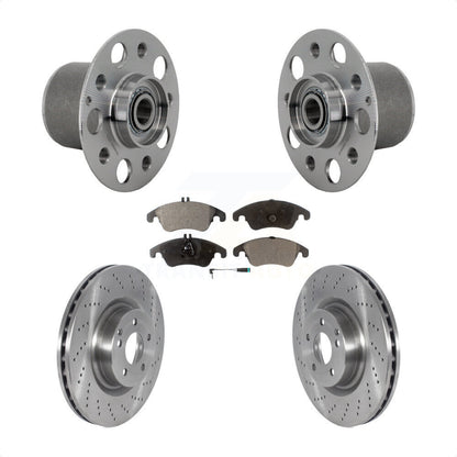 Hub Bearing Assembly Disc Brake Rotor Pads Front Kit For Mercedes-Benz E400 E550