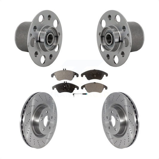 Hub Bearing Assembly Disc Brake Rotor Pads Front Kit For Mercedes-Benz E400 E550