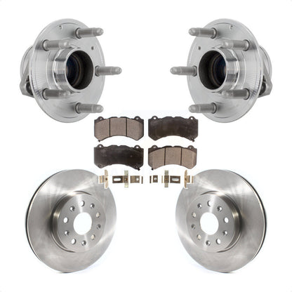 Hub Bearing Assembly Disc Brake Rotor & Pad Front Kit For Chevrolet Camaro LT LS