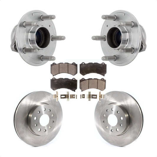 Hub Bearing Assembly Disc Brake Rotor & Pad Front Kit For Chevrolet Camaro LT LS