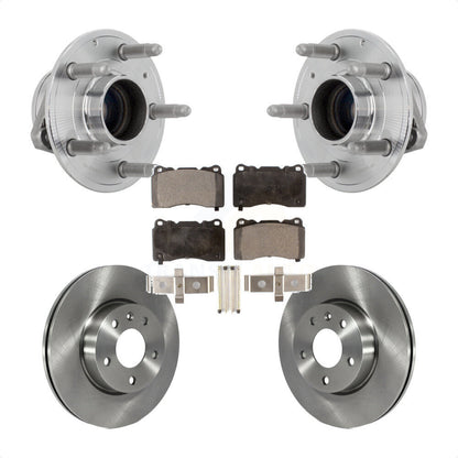 Hub Bearing Disc Brake Rotor & Pad Front Kit For 2019 Cadillac ATS Base with RWD