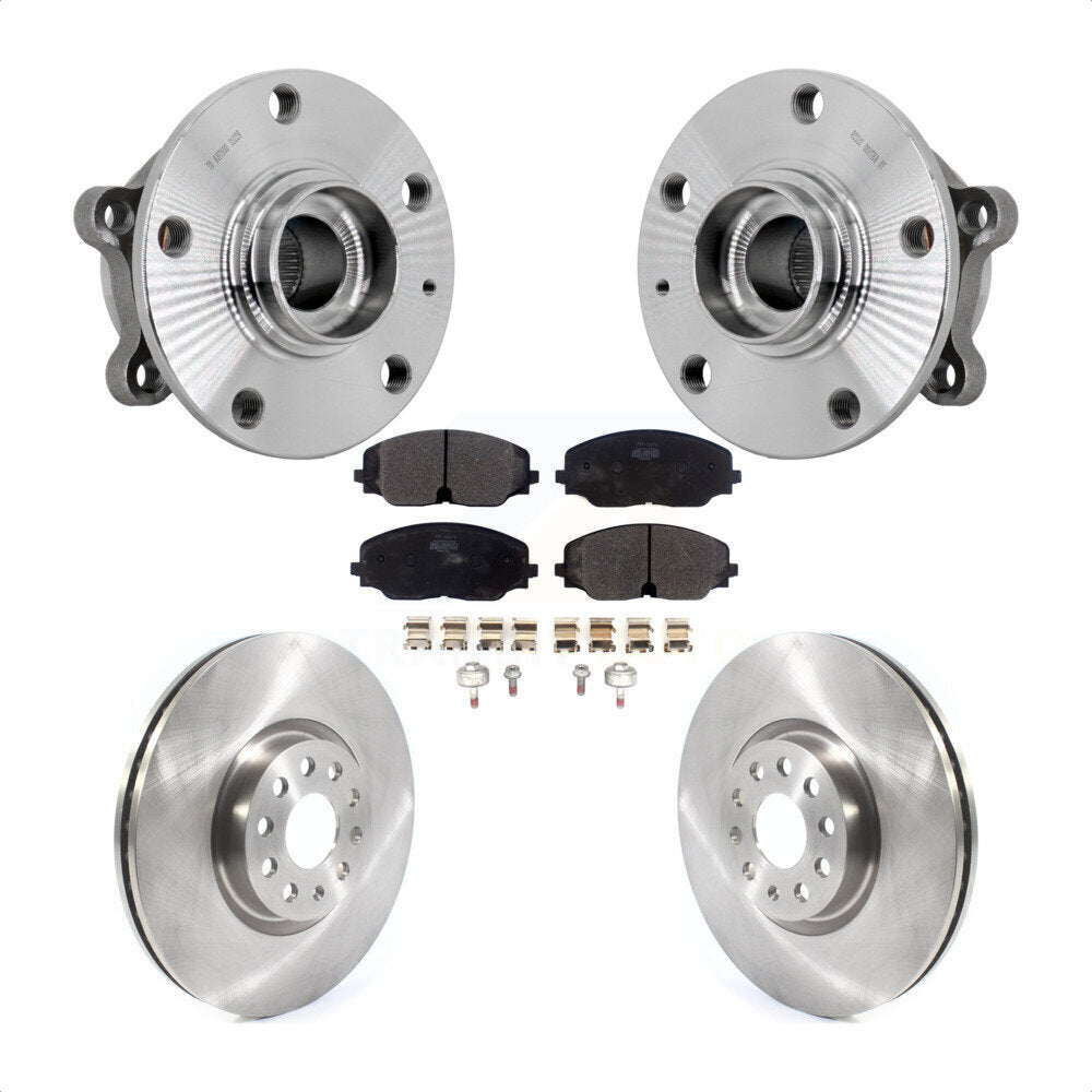 Hub Bearing Assembly Brake Rotor Pads Front Kit For Volkswagen Atlas Cross Sport
