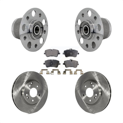 Hub Bearing Disc Brake Rotor Pads Front Kit For 2006-2007 Mercedes-Benz C350 RWD
