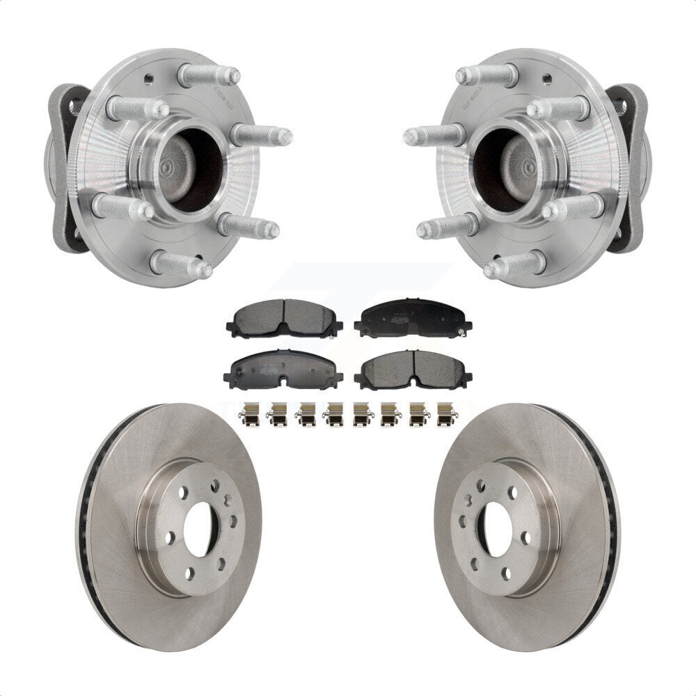 Hub Bearing Disc Brake Rotor Pad Front Kit For Chevrolet Colorado GMC Canyon RWD