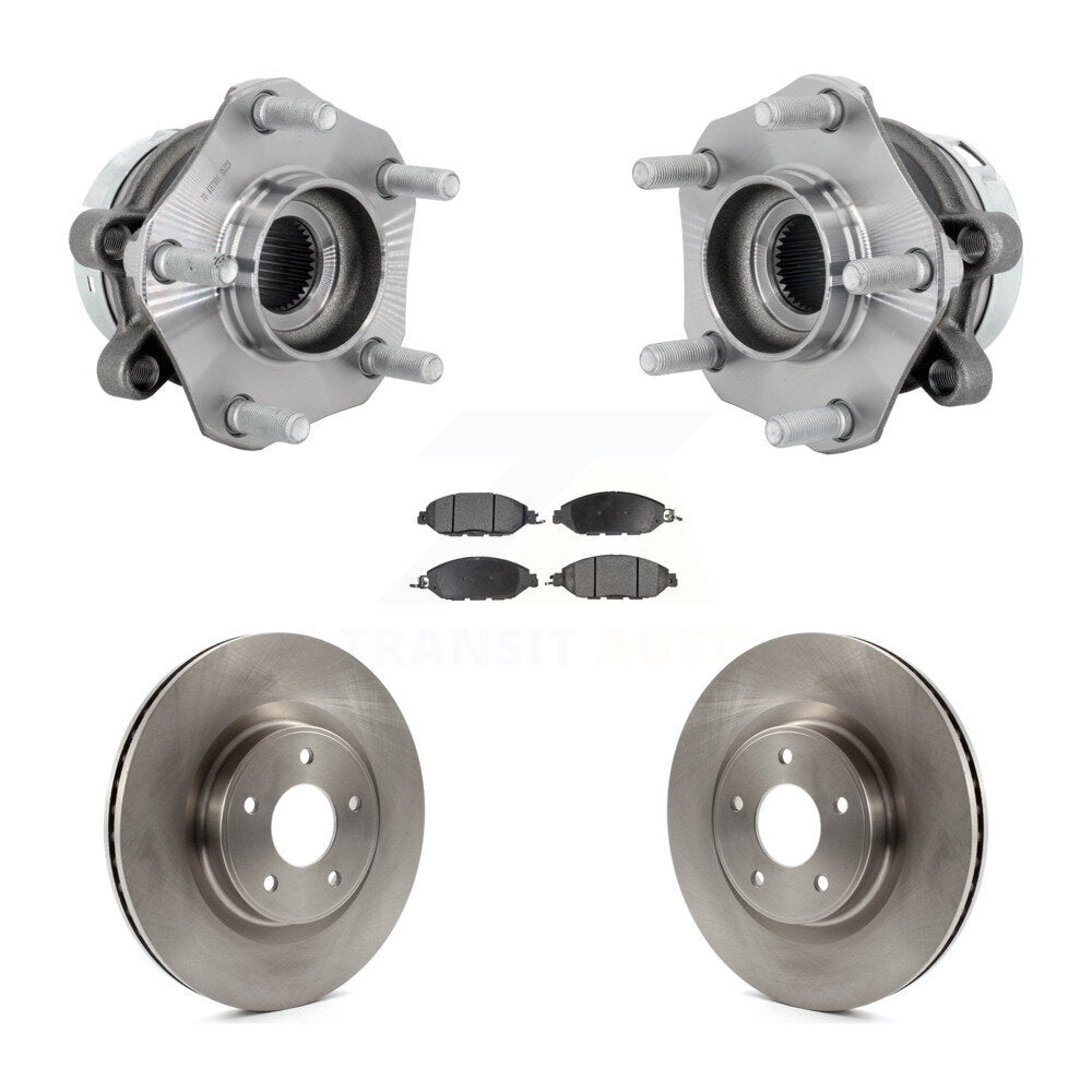 Hub Bearing Assembly Disc Brake Rotors And Pads Front Kit For Nissan Murano