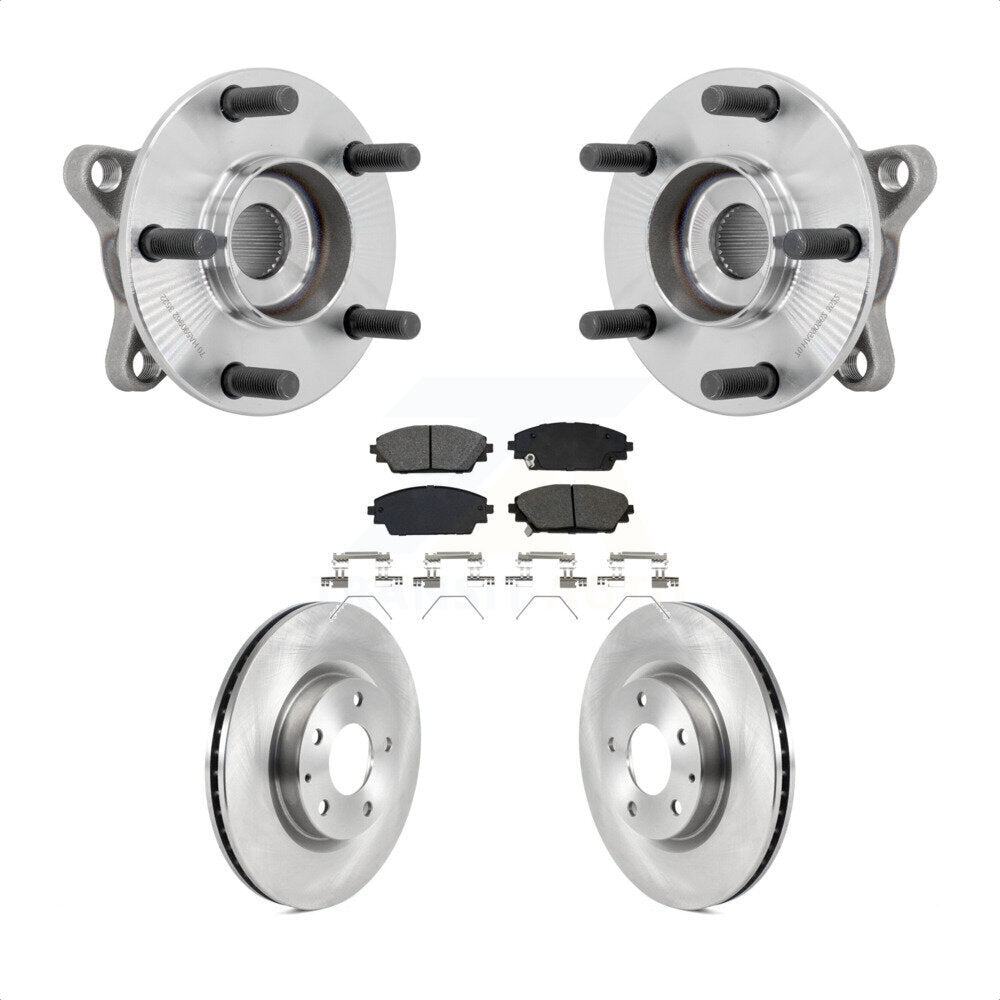 Hub Bearing Assembly Disc Brake Rotor & Pads Front Kit For 2020-2022 Mazda CX-30