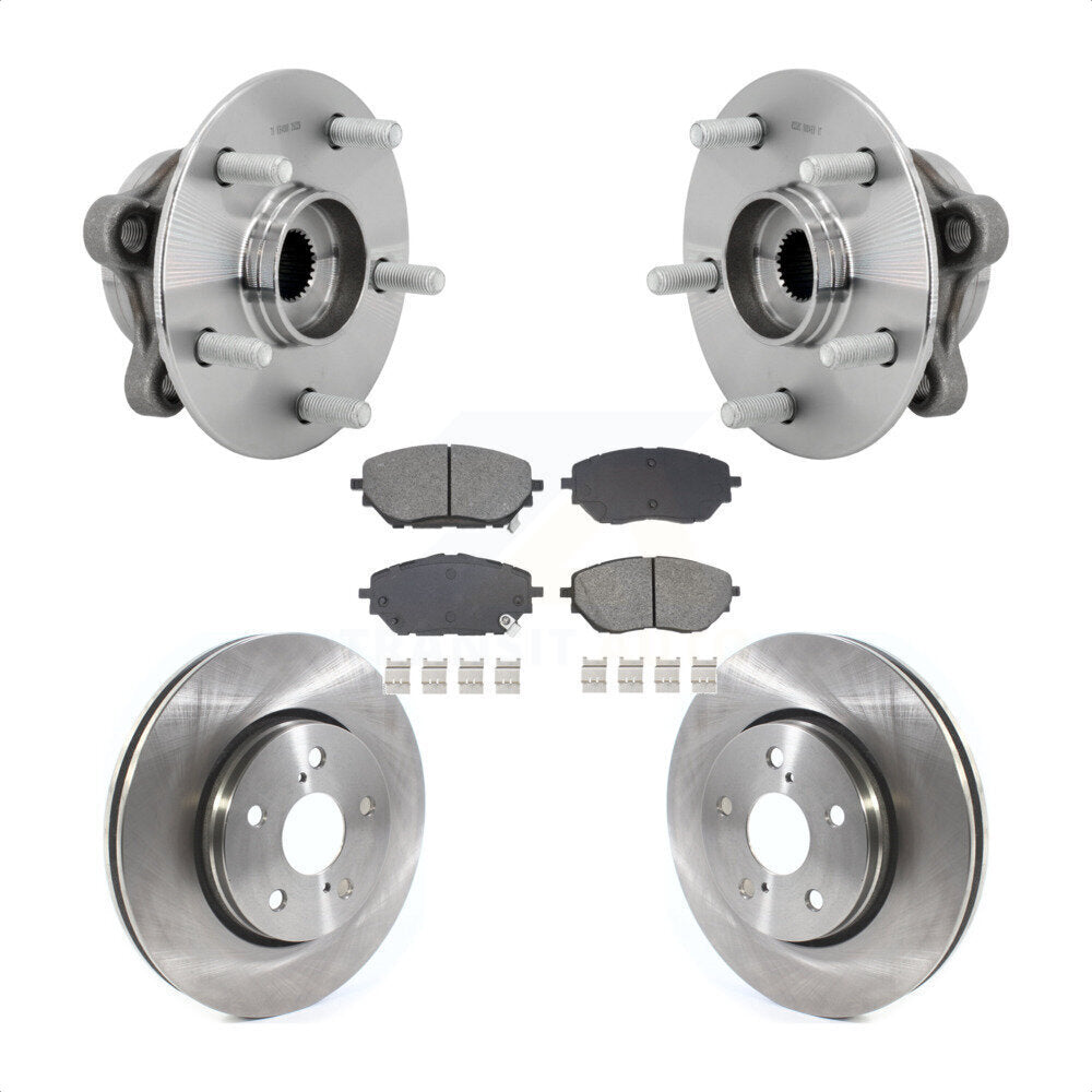 Hub Bearing Assembly Disc Brake Rotors And Pads Front Kit For Toyota C-HR