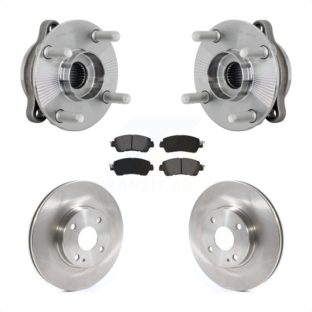 Hub Bearing Assembly Disc Brake Rotor & Pads Front Kit For Toyota Yaris iA Scion