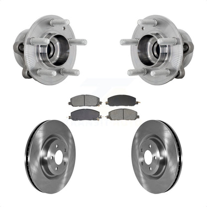 Hub Bearing Brake Rotor & Pad Front Kit For Ford Explorer Lincoln Aviator Police